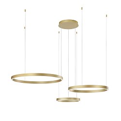 Obrázek pro produkt Závěsné svítidlo LED AKROBAT zlatá 120W 20620 lm CCT 40/60/80 x 150 cm - FANEUROPE