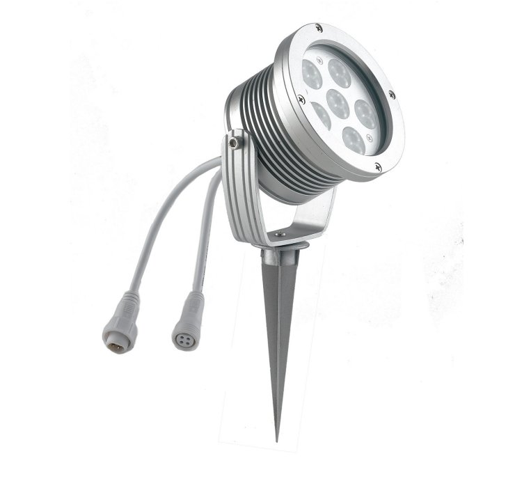 FAN LED-IRIDE-18P-BCO Venkovní reflektor IRIDE DC24V stříbrná, hliník, 18x1 W, 6000 K, stmívatelné, IP65, 14,8 x 12 cm - FANEUROPE