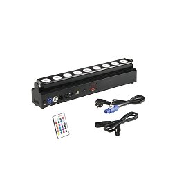 Obrázek pro produkt Venkovní reflektor WALLWASHER LED SHOW dobíjecí 9x18 W RGBW+UV Wi‑Fi Smart Tuya DMX 512 dálkové ovládání - FANEUROPE