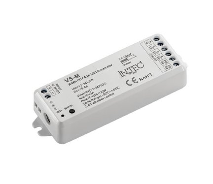 FAN RF-RICEVITORE-5CH Přijímač RF 2,4 GHz, 15,5 A 12–24 V, výstup 5 ch x 3 A (5 x 36–72 W), 11,4 x 3,8 x 2 cm - FANEUROPE