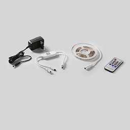 Obrázek pro produkt LED pásek 2835 DC 24 V KAPTON 60 LED/m 6,5 W/m 1140 lm 3000 K stmívatelné s driverem DC 24 V / vč. dálkového ovladače 1x300 cm - FANEUROPE