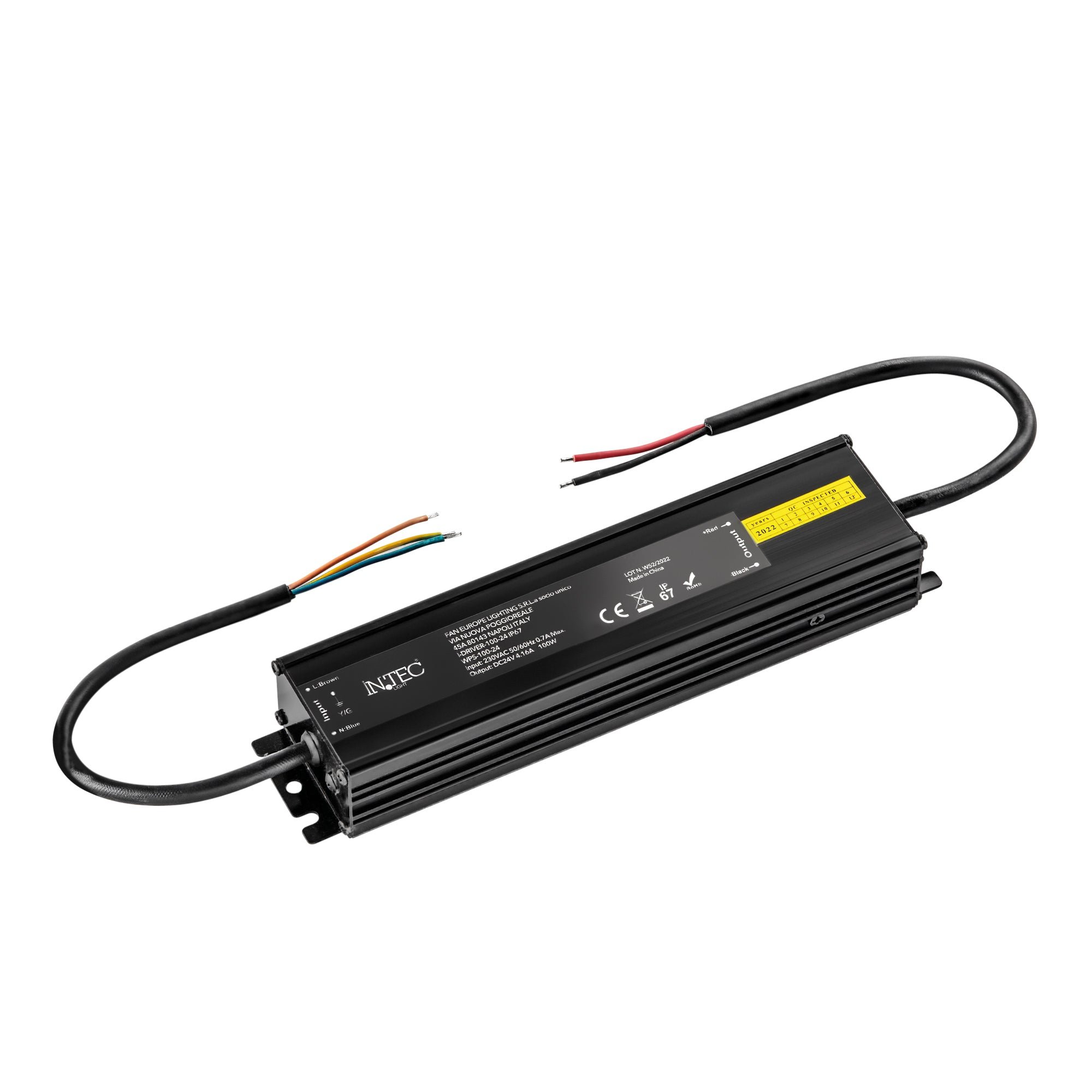 FAN I-DRIVER-100-24-IP67 Driver 24V DC 100W 4,2A vstup AC176-264V IP67 22x5x3,1 cm - FANEUROPE