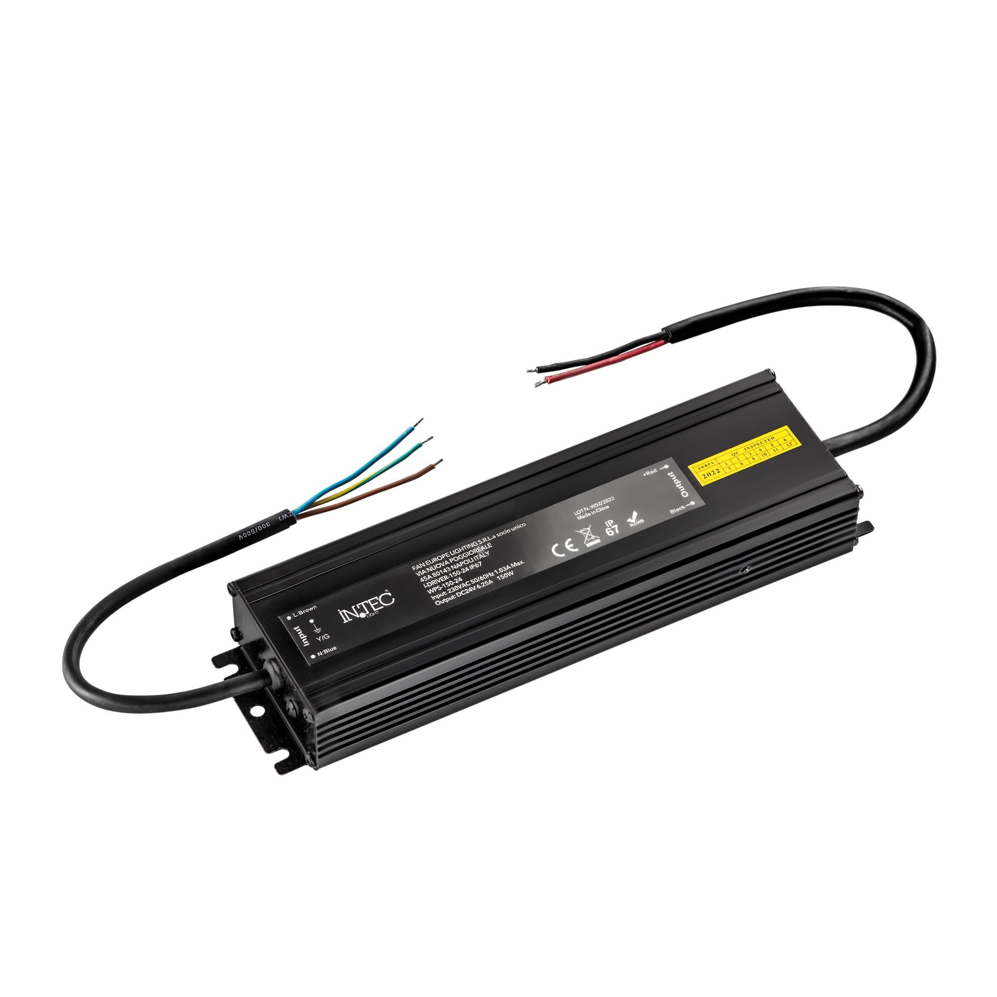 FAN I-DRIVER-150-24-IP67 Driver 24V DC 150W 6,25A vstup AC176 -264V IP67 23x6,5x2,1 cm - FANEUROPE