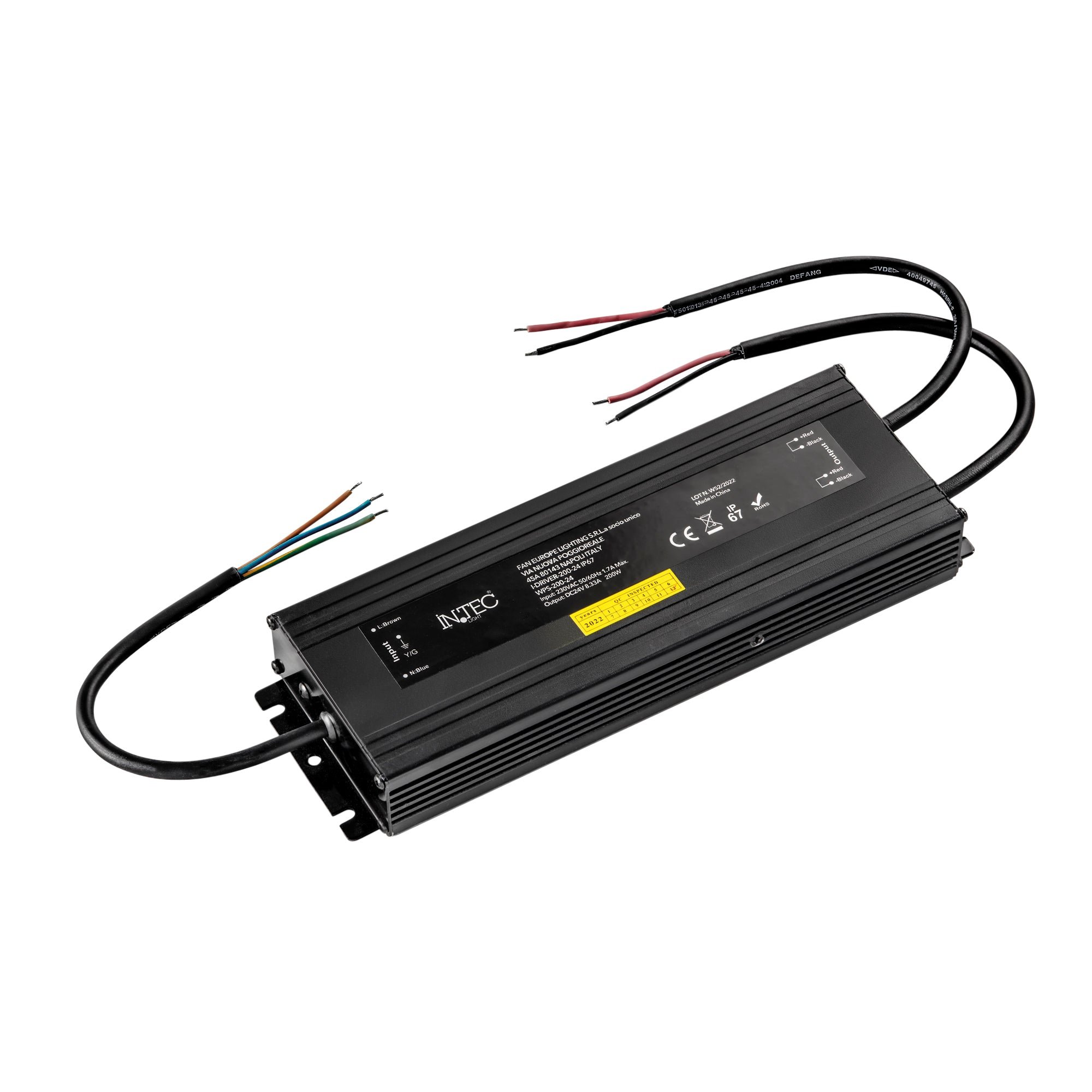 FAN I-DRIVER-200-24-IP67 Driver 24V DC 200W 8,3A vstup AC175-264V IP67 23x6,5x3,1 - FANEUROPE