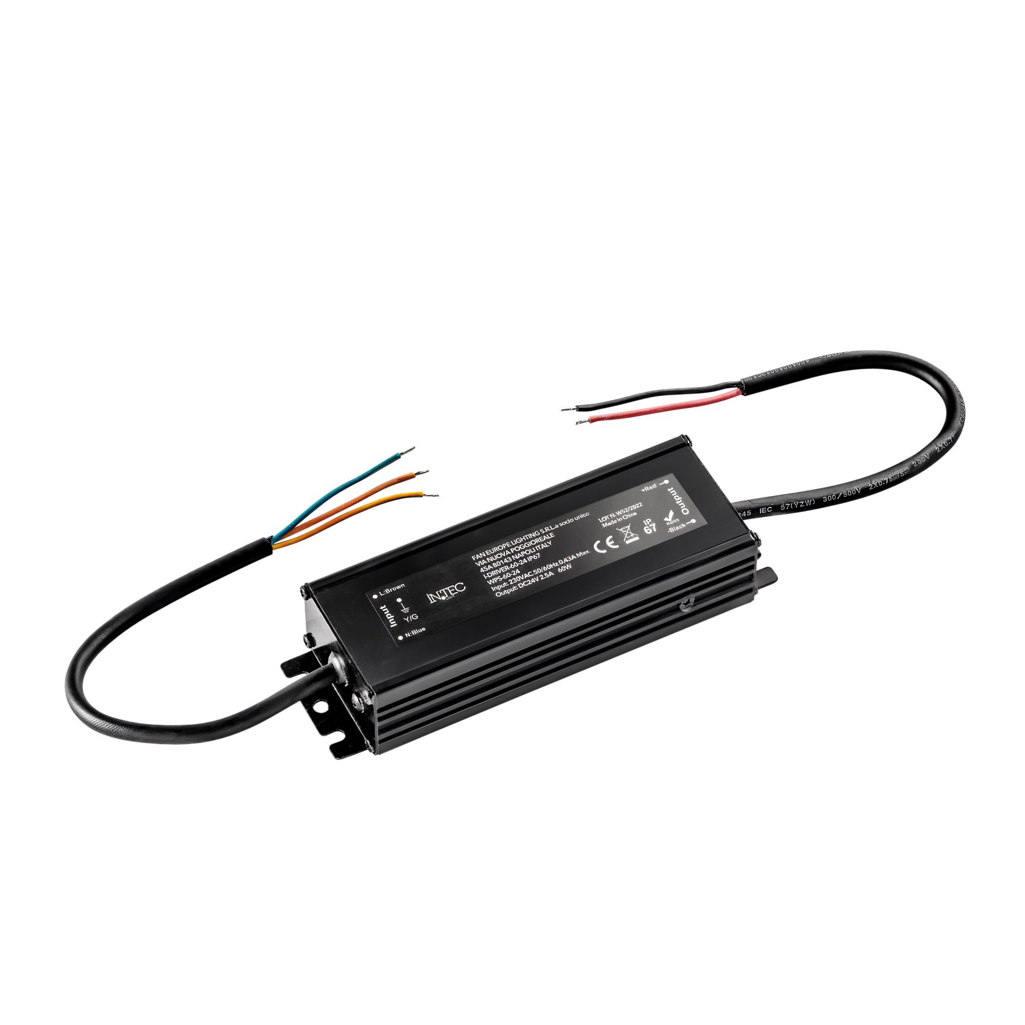 FAN I-DRIVER-60-24-IP67 Driver 24V DC 60W 2,5A AC176-264V IP67 16x5x3,1 cm - FANEUROPE