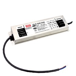 Obrázek pro produkt Driver MW ELG konst.napětí IP67 DIMM DALI výstup DC 24V 10A 240W vstup AC100-305V DC142-431V 24,4x7,1x3,7 cm - FANEUROPE