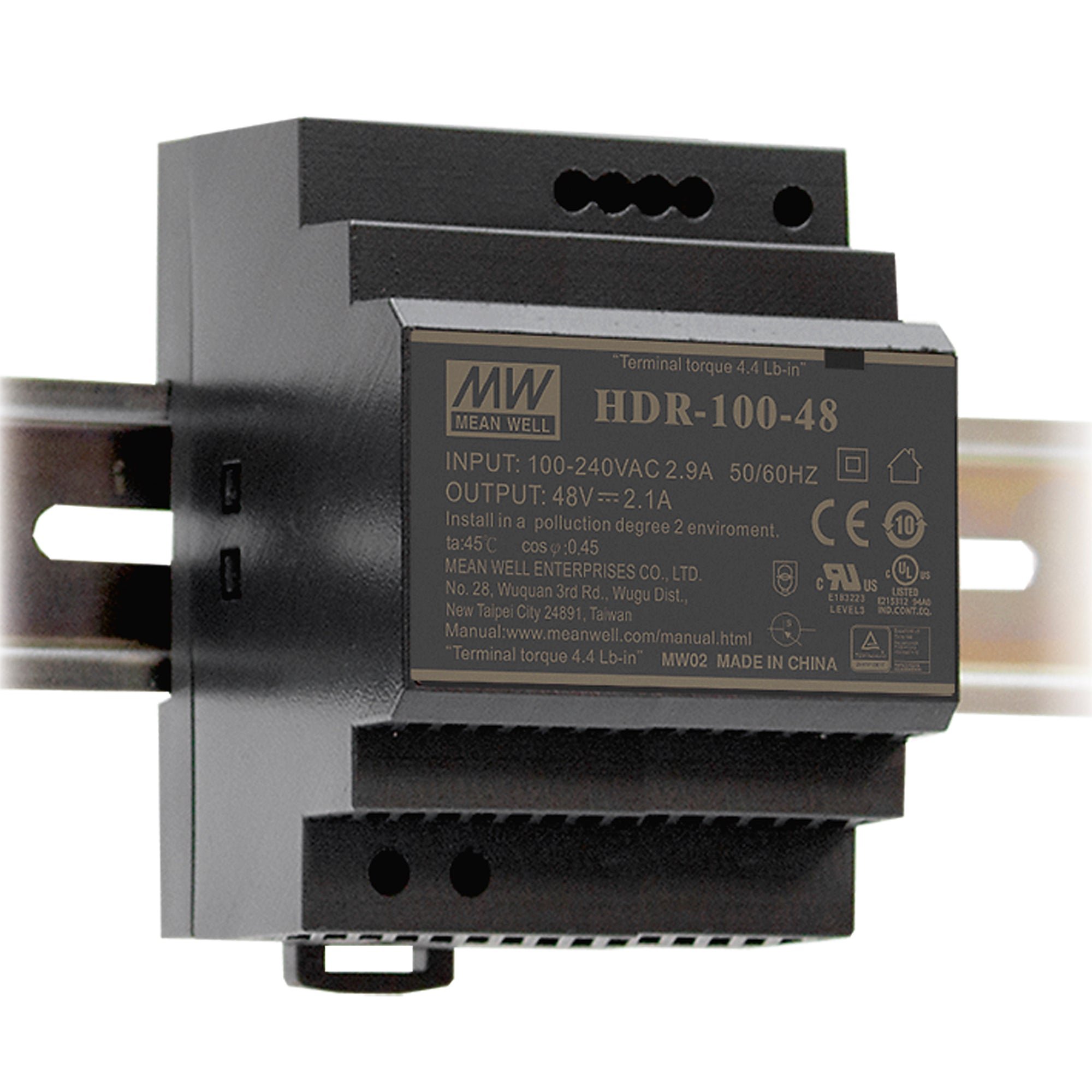 FAN I-DRIVER-HDR-100-24 Driver DIN ULTRA SLIM 24 V DC 100 W 3,83 A vstup AC 85-264 V / DC 120-370 V 7 x 9 x 5,45 cm - FANEUROPE