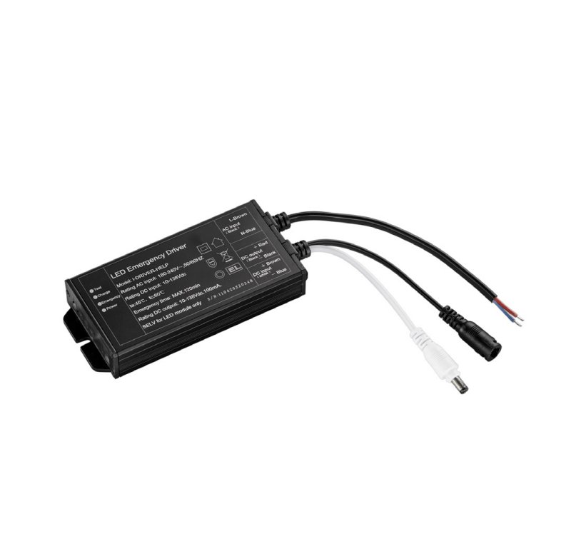 Levně FAN I-DRIVER-HELP Nouzový modul EMERGENCY výstup 10-120V vstup 85-265V 3-40W 3h 18650 li-ion baterie 3,7V 2.4Ah 13,1x5,5x2,1 cm - FANEUROPE