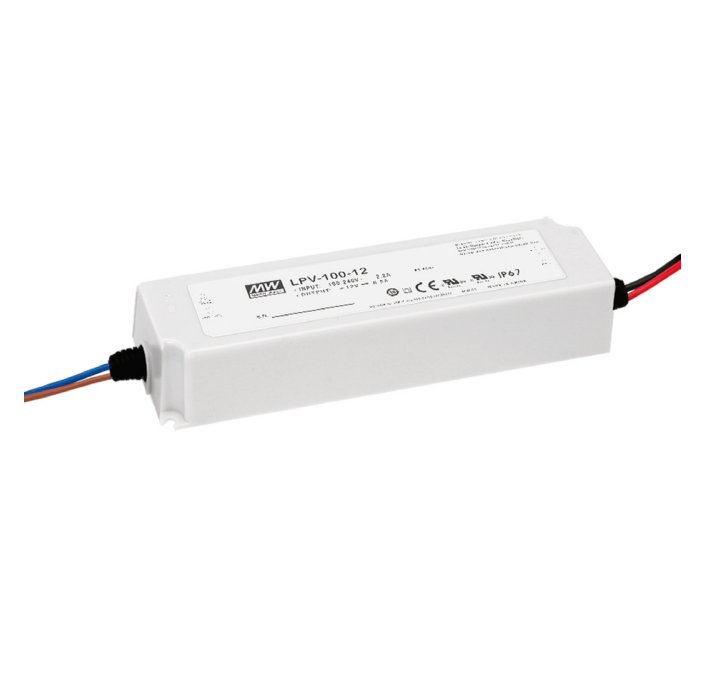 FAN I-DRIVER-LPV-100-24 Driver MW LPV konst.napětí IP67 výstup DC 24V 4,2A 100W vstup AC90-264V DC127-370V 19x5,2x3,7 cm - FANEUROPE