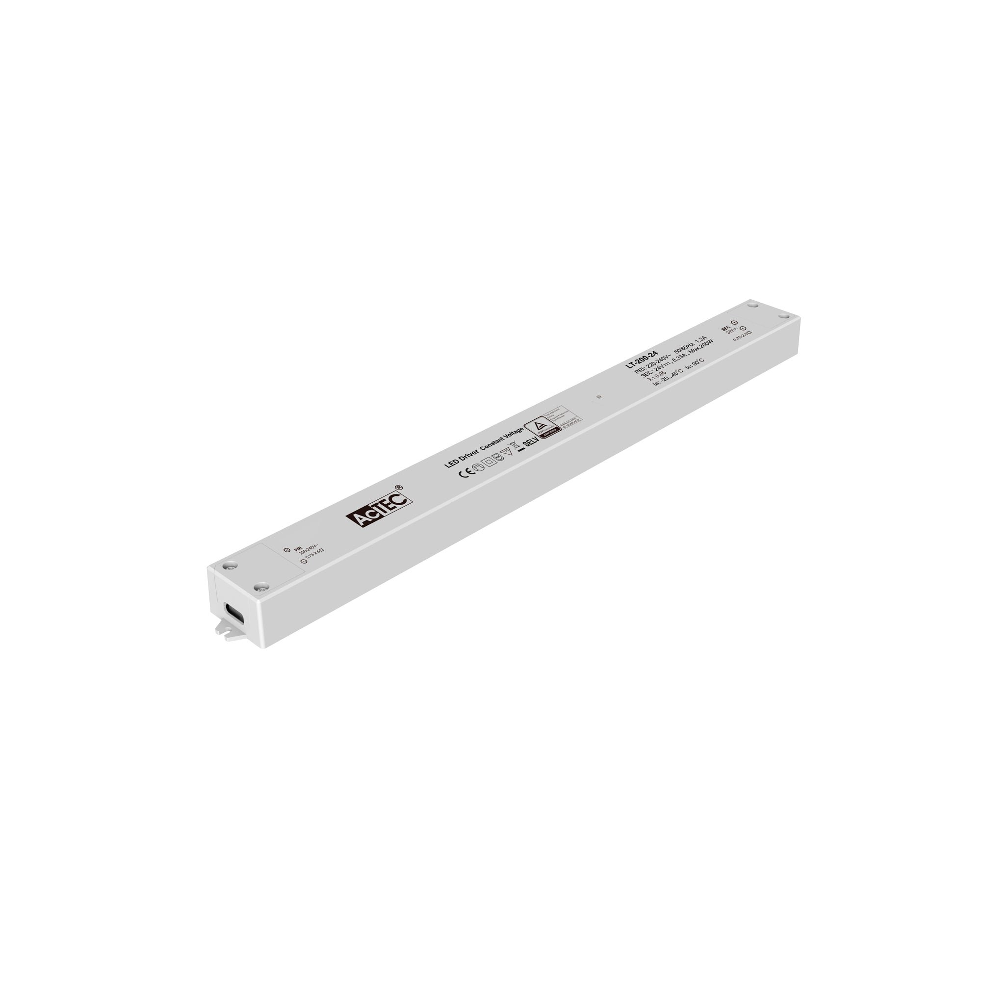 FAN I-DRIVER-LT-200-24 Driver LT 24V DC konst.napětí 200W 8,34A vstup AC220-240V 33,5x3x2,16 cm - FANEUROPE