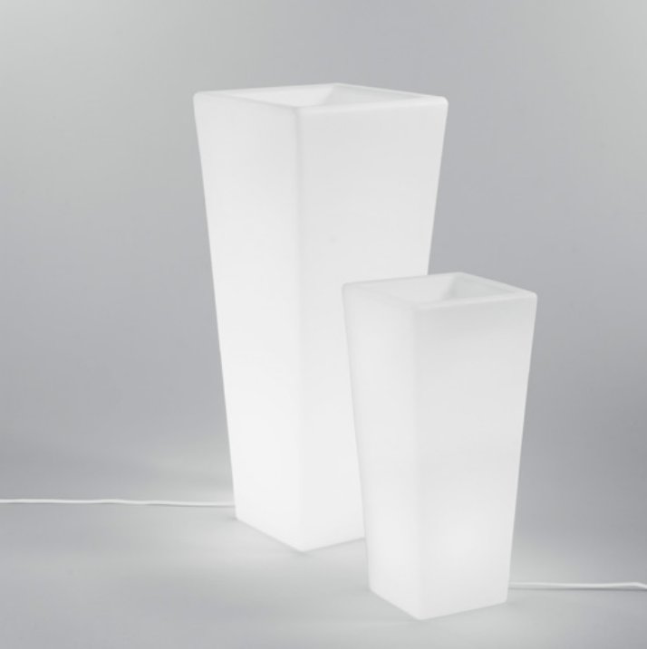 FAN I-GECO-VASO-Q-L Dobíjecí LED váza dobíjecí GECO bílá 4W 240LM RGBW stmívatelné IP65 vč.dálk.ovladače 60 x 28 x 28 cm - FANEUROPE