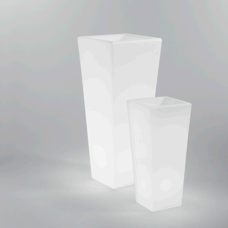 FAN I-GECO-VASO-Q-XL Dobíjecí LED váza dobíjecí GECO bílá 4W 240LM RGBW stmívatelné IP65 vč.dálk.ovladače 90 x 38 cm - FANEUROPE