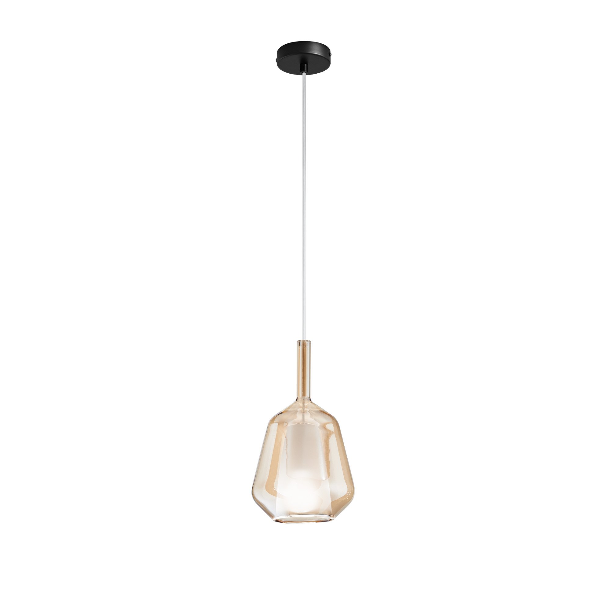 FAN I-PIREX-S18-AMB Závěsné svítidlo sklo PIREX jantar 18 x 231 cm 1xE27 bez rozety - FANEUROPE