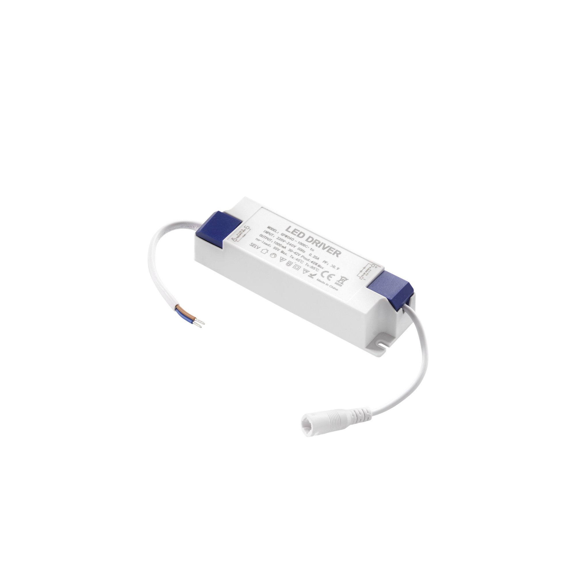 FAN LED-PANEL-DR Driver DC45V pro panel 45W 1000mA vstup AC230V 14,1x3,8x2,8 cm - FANEUROPE