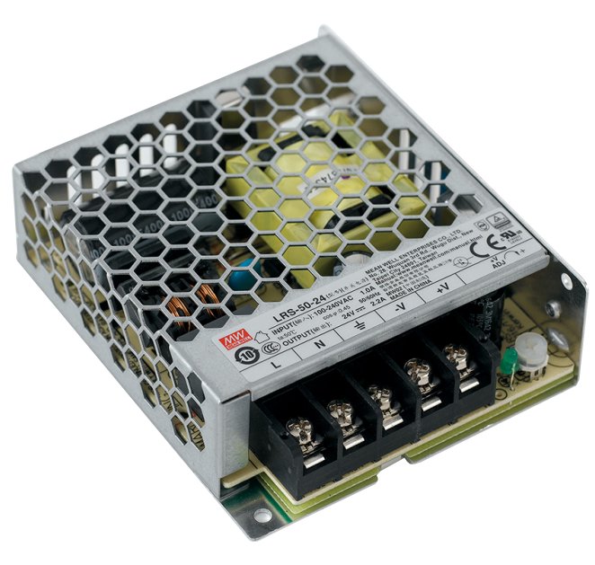 FAN STRIP-DRIVER12V-50W Driver MW LRS konst.napětí výstup DC 12V 4,2A 50W vstup AC85-264V DC120-373V 9,9x8,2x3 cm - FANEUROPE