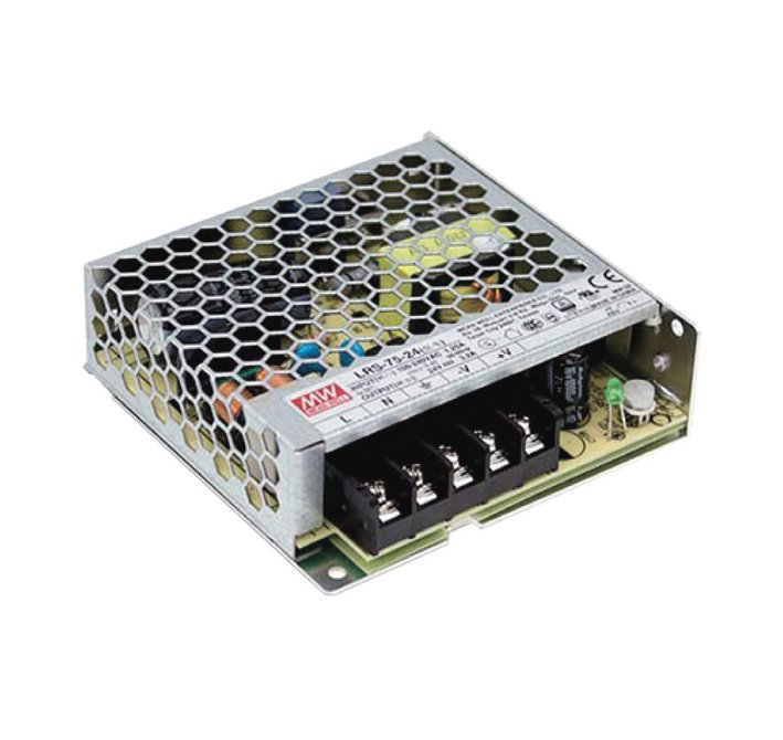 FAN STRIP-DRIVER12V-75W Driver MW LRS konst.napětí výstup DC 12V 6A 75W vstup AC85-264V DC120-373V 9,9x9,7x3 cm - FANEUROPE