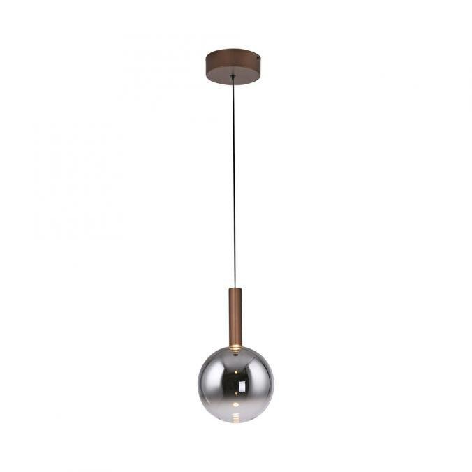 PN 2284-23 LED závěsné svítidlo BOWL, hnědé, 1-ramenné,stmívatelné, nastavitelná výška, SimplyDim, 2700K - PAUL NEUHAUS