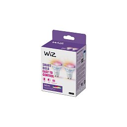 Obrázek pro produkt WiZ SET 2x LED skleněná žárovka GU10 PAR16 4,9W (50W) 345lm 2700-6500K RGB IP20, stmívatelná - PHILIPS