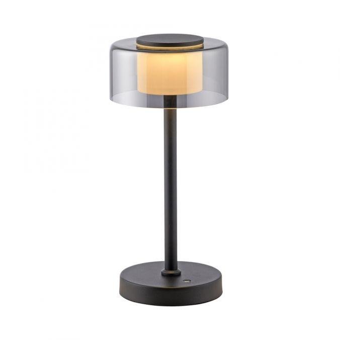 LED stolní lampa USB černá na baterie dotykový stmívač paměťová funkce 3000K - PAUL NEUHAUS Obrázek produktu LED stolní lampa USB černá na baterie dotykový stmívač paměťová funkce 3000K - PAUL NEUHAUS