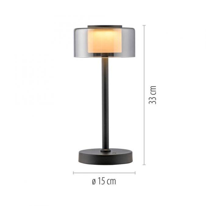 Obrázek produktu LED stolní lampa USB černá na baterie dotykový stmívač paměťová funkce 3000K - PAUL NEUHAUS 7 Obrázek produktu LED stolní lampa USB černá na baterie dotykový stmívač paměťová funkce 3000K - PAUL NEUHAUS 7