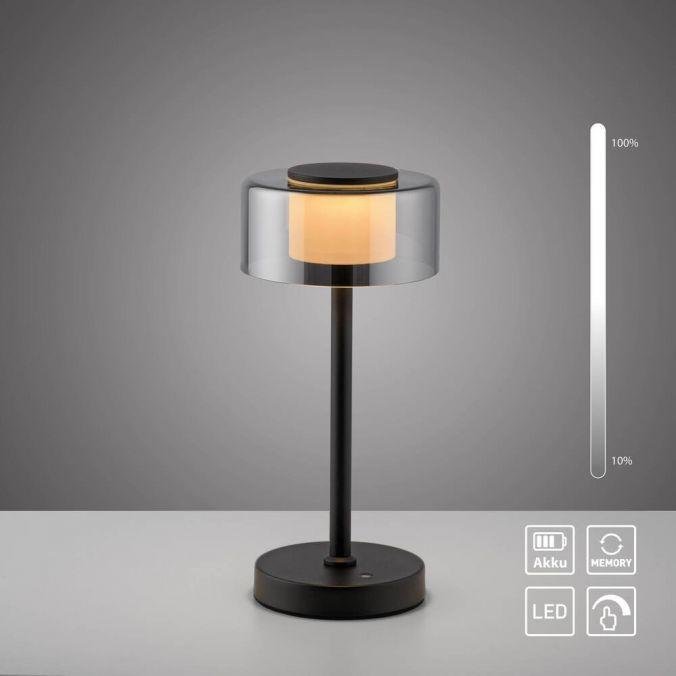 Obrázek produktu LED stolní lampa USB černá na baterie dotykový stmívač paměťová funkce 3000K - PAUL NEUHAUS 11 Obrázek produktu LED stolní lampa USB černá na baterie dotykový stmívač paměťová funkce 3000K - PAUL NEUHAUS 11
