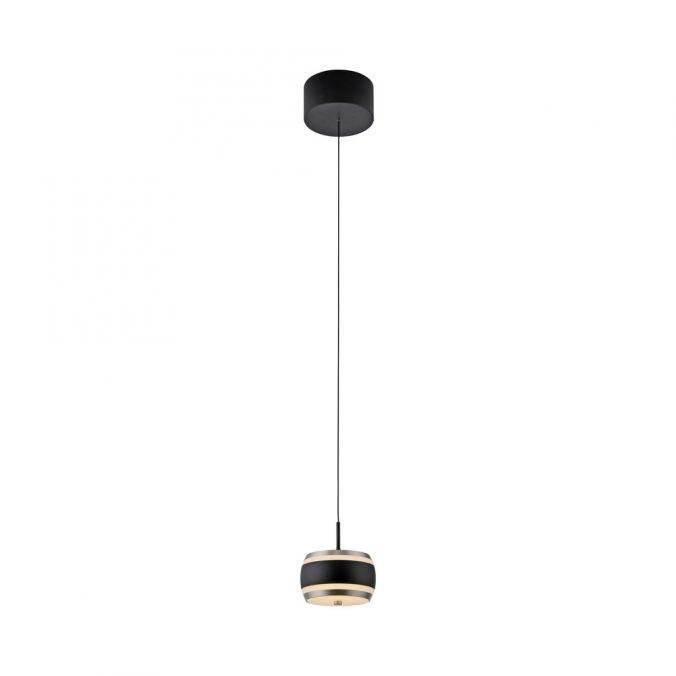 PN 2503-18 Závěsné svítidlo PURE Falling Rings, černá / metalická šedá 2200-5000K - PAUL NEUHAUS