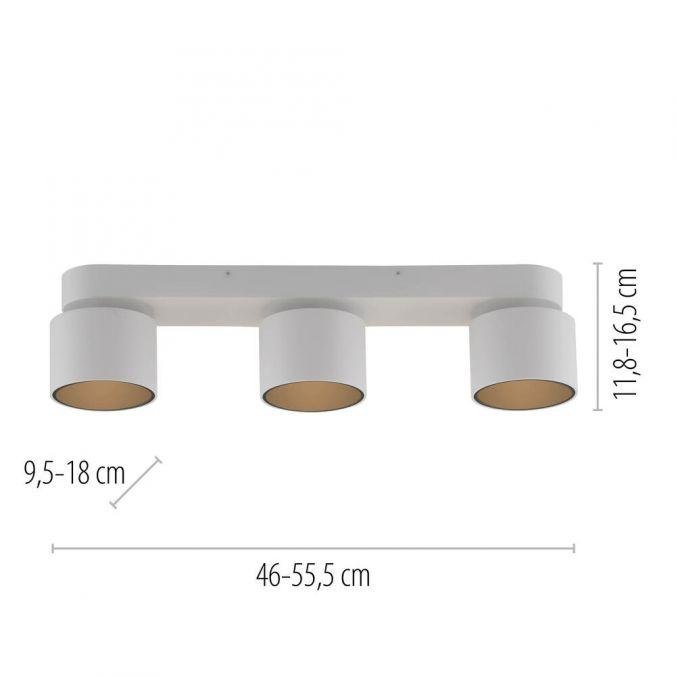 PN 6227-16 PURE Cup, bílá, 3 spoty, stmívatelné, otočné a nastavitelné 2700K - PAUL NEUHAUS (obrázek 5)
