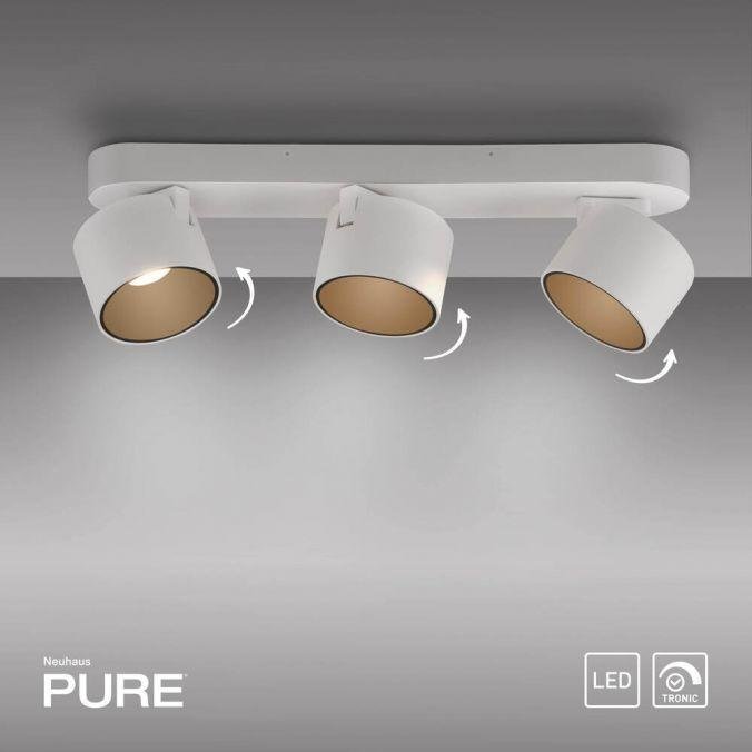 PN 6227-16 PURE Cup, bílá, 3 spoty, stmívatelné, otočné a nastavitelné 2700K - PAUL NEUHAUS (obrázek 9)
