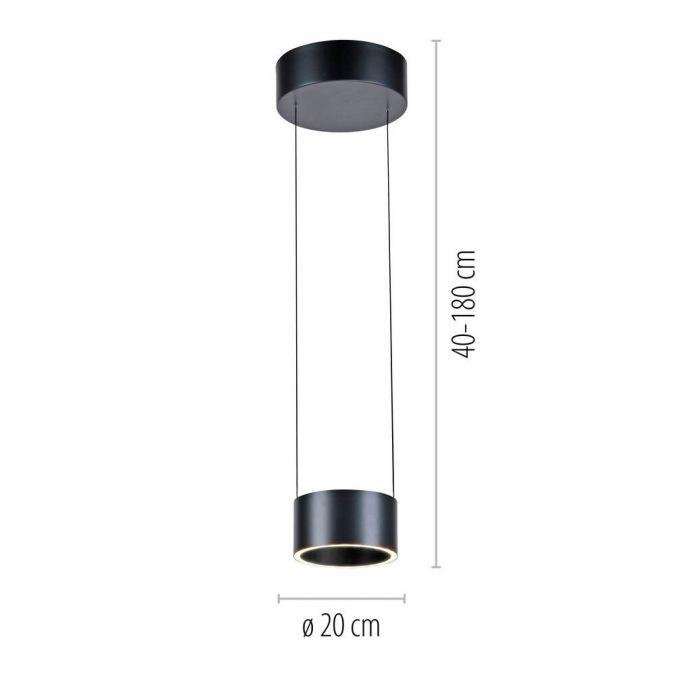PN 2471-15 LED závěsné svítidlo PURE Clipse, šedá, dálkový ovladač, Comfort Lift, paměťová funkce 2200-5000K - PAUL NEUHAUS (obrázek 4)