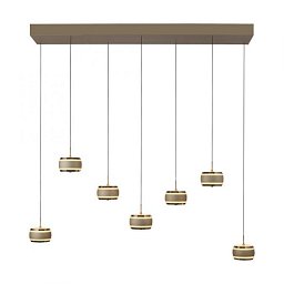 Obrázek pro produkt Závěsné svítidlo PURE Falling Rings, bronzová / tmavý chrom 2200-5000K - PAUL NEUHAUS