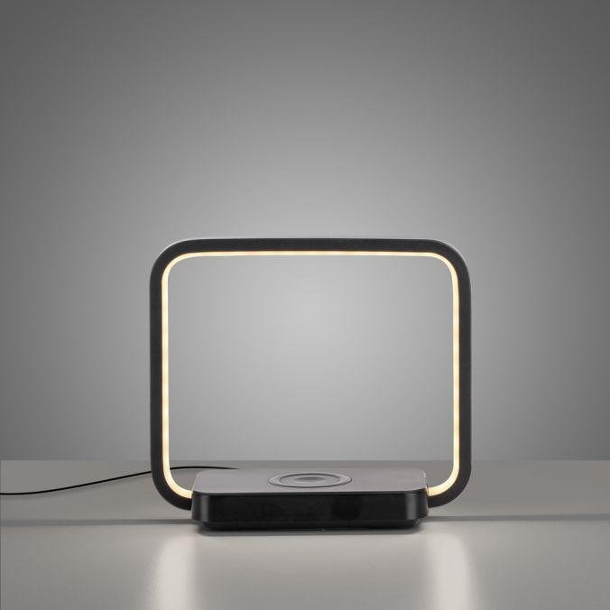 Obrázek produktu LED stolní lampa černá, bezdrátové nabíjení telefonu, dotykový vypínač, stmívatelné 3000K - JUST LIGHT 8 Obrázek produktu LED stolní lampa černá, bezdrátové nabíjení telefonu, dotykový vypínač, stmívatelné 3000K - JUST LIGHT 8