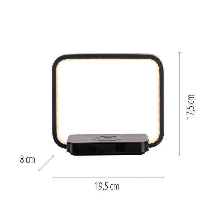 Obrázek produktu LED stolní lampa černá, bezdrátové nabíjení telefonu, dotykový vypínač, stmívatelné 3000K - JUST LIGHT 9 Obrázek produktu LED stolní lampa černá, bezdrátové nabíjení telefonu, dotykový vypínač, stmívatelné 3000K - JUST LIGHT 9
