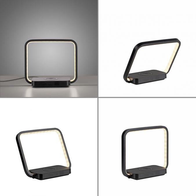 Obrázek produktu LED stolní lampa černá, bezdrátové nabíjení telefonu, dotykový vypínač, stmívatelné 3000K - JUST LIGHT 3 Obrázek produktu LED stolní lampa černá, bezdrátové nabíjení telefonu, dotykový vypínač, stmívatelné 3000K - JUST LIGHT 3