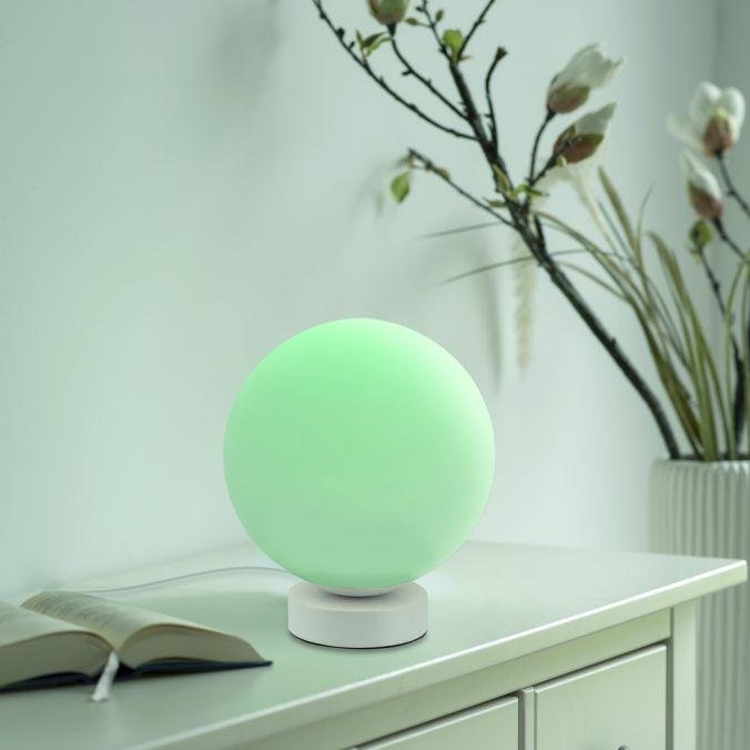 Obrázek produktu LED stolní lampa, koule, bílé, Smarthome, stmívatelné, dálkový ovladač s aplikací Tuya RGB, 2700-5000K - JUST LIGHT 10 Obrázek produktu LED stolní lampa, koule, bílé, Smarthome, stmívatelné, dálkový ovladač s aplikací Tuya RGB, 2700-5000K - JUST LIGHT 10