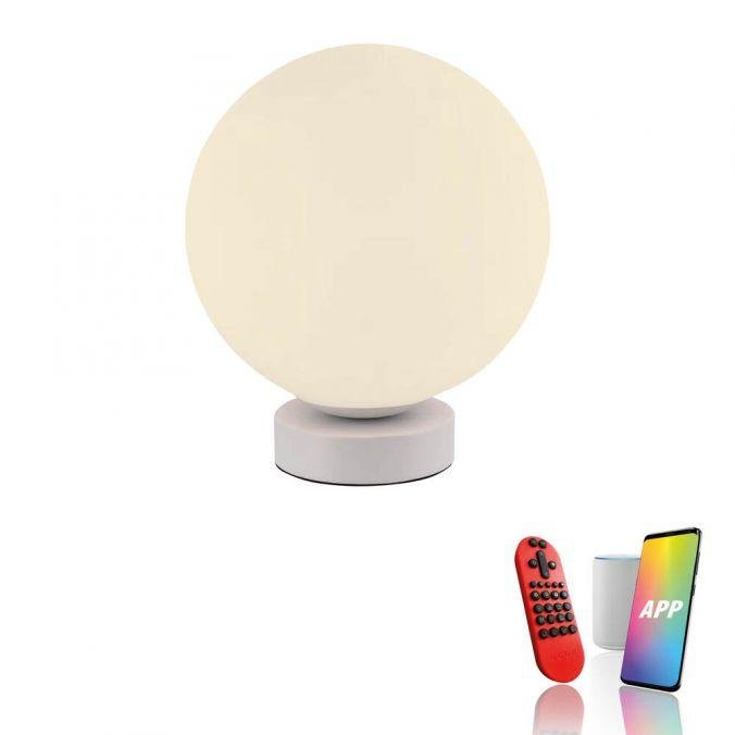 Obrázek produktu LED stolní lampa, koule, bílé, Smarthome, stmívatelné, dálkový ovladač s aplikací Tuya RGB, 2700-5000K - JUST LIGHT 3 Obrázek produktu LED stolní lampa, koule, bílé, Smarthome, stmívatelné, dálkový ovladač s aplikací Tuya RGB, 2700-5000K - JUST LIGHT 3