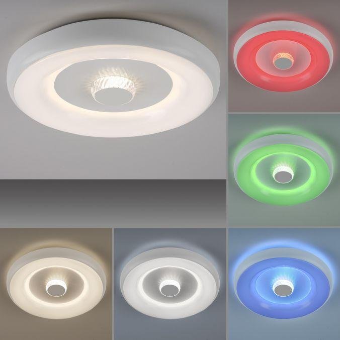 Obrázek produktu LED stropní svítidlo bílé s křišťálovým efektem, dálkové ovládání, Tuya, stmívatelné s aplikací RGB/2700-5000K - JUST LIGHT 7 Obrázek produktu LED stropní svítidlo bílé s křišťálovým efektem, dálkové ovládání, Tuya, stmívatelné s aplikací RGB/2700-5000K - JUST LIGHT 7