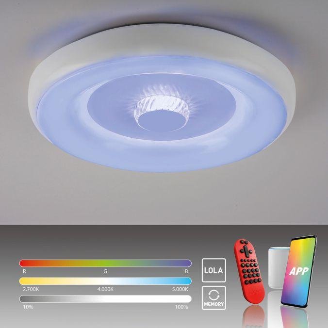 Obrázek produktu LED stropní svítidlo bílé s křišťálovým efektem, dálkové ovládání, Tuya, stmívatelné s aplikací RGB/2700-5000K - JUST LIGHT 2 Obrázek produktu LED stropní svítidlo bílé s křišťálovým efektem, dálkové ovládání, Tuya, stmívatelné s aplikací RGB/2700-5000K - JUST LIGHT 2