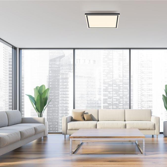 Obrázek produktu LED stropní svítidlo 45x45cm, černá, dálkové ovládání, CCT, ovládané přes aplikaci Tuya stmívatelné 2700-5000K - JUST LIGHT 3 Obrázek produktu LED stropní svítidlo 45x45cm, černá, dálkové ovládání, CCT, ovládané přes aplikaci Tuya stmívatelné 2700-5000K - JUST LIGHT 3