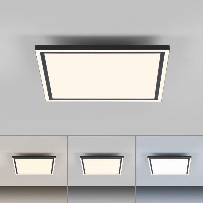 Obrázek produktu LED stropní svítidlo 45x45cm, černá, dálkové ovládání, CCT, ovládané přes aplikaci Tuya stmívatelné 2700-5000K - JUST LIGHT 6 Obrázek produktu LED stropní svítidlo 45x45cm, černá, dálkové ovládání, CCT, ovládané přes aplikaci Tuya stmívatelné 2700-5000K - JUST LIGHT 6
