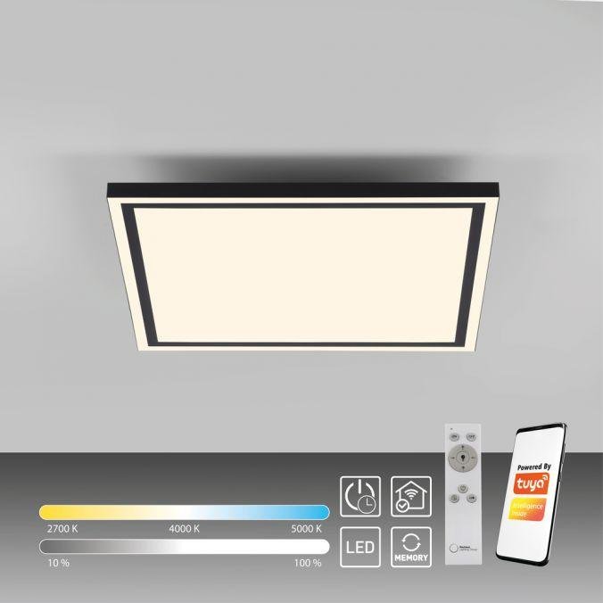 Obrázek produktu LED stropní svítidlo 45x45cm, černá, dálkové ovládání, CCT, ovládané přes aplikaci Tuya stmívatelné 2700-5000K - JUST LIGHT 11 Obrázek produktu LED stropní svítidlo 45x45cm, černá, dálkové ovládání, CCT, ovládané přes aplikaci Tuya stmívatelné 2700-5000K - JUST LIGHT 11