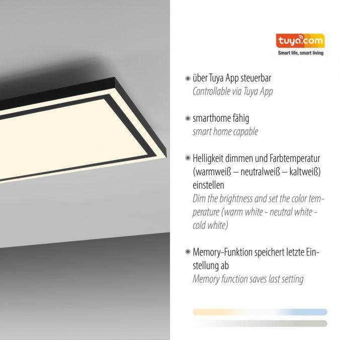 LD 14452-18 LED panel svítidlo, stropní svítidlo, stmívatelné, dálkové ovládání, CCT, ovládané přes aplikaci Tuya 2700-5000K - JUST LIGHT (obrázek 3)