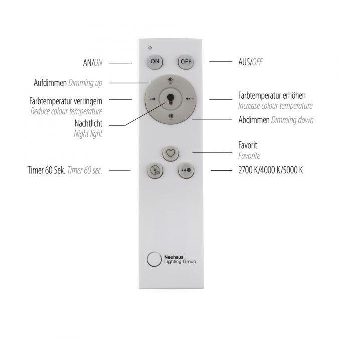 LD 14452-18 LED panel svítidlo, stropní svítidlo, stmívatelné, dálkové ovládání, CCT, ovládané přes aplikaci Tuya 2700-5000K - JUST LIGHT (obrázek 7)