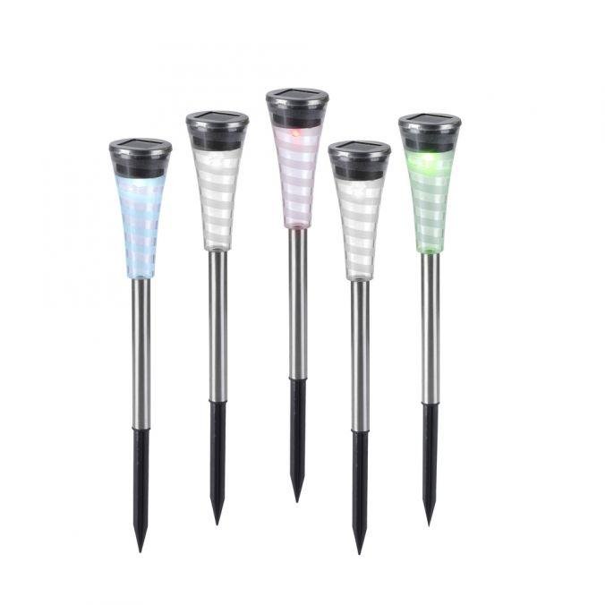 LD 19105-55-5 LED svítidlo zápich sada hra barev ochrana proti stříkající vodě solární RGB - JUST LIGHT