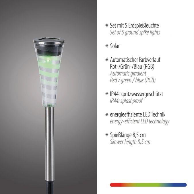 Obrázek produktu LED svítidlo zápich sada hra barev ochrana proti stříkající vodě solární RGB - JUST LIGHT 4 Obrázek produktu LED svítidlo zápich sada hra barev ochrana proti stříkající vodě solární RGB - JUST LIGHT 4