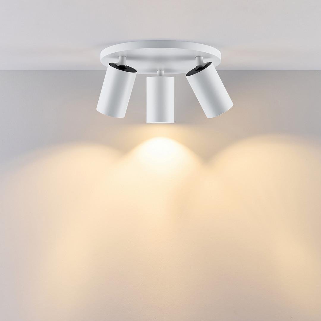 Obrázek produktu Deko-Light stropní přisazené svítidlo - Can Tilt kulaté základna, 3x 7,5 W GU10, bílá - LIGHT IMPRESSIONS 4 Obrázek produktu Deko-Light stropní přisazené svítidlo - Can Tilt kulaté základna, 3x 7,5 W GU10, bílá - LIGHT IMPRESSIONS 4