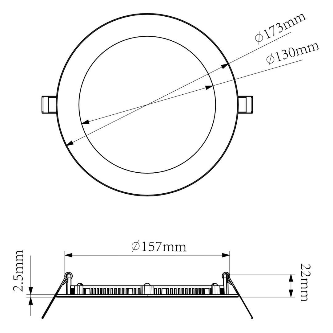 IMPR 565415 Deko-Light vestavné bodové svítidlo - Anik kulaté 165, 12 W, DIM, 4000 K, bílá (obrázek 3)