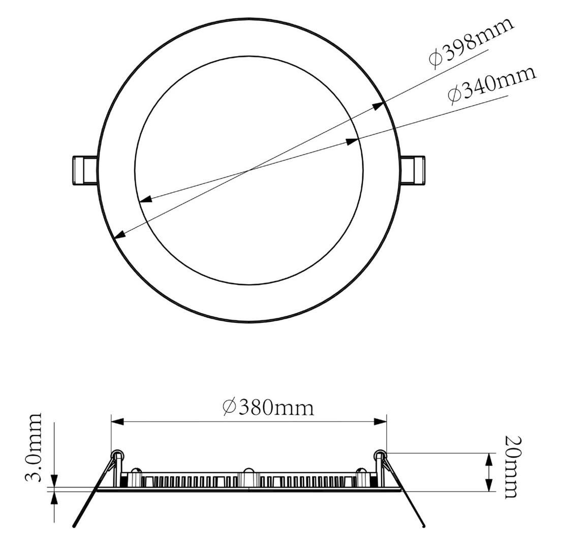 IMPR 565420 Deko-Light vestavné bodové svítidlo - Anik kulaté 380, 30 W, DIM, 3000 K, bílá (obrázek 3)