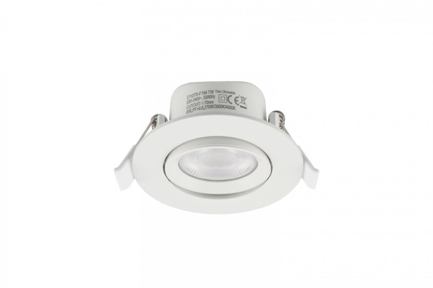 IMPR 565455 Deko-Light vestavné bodové svítidlo - Surtur Tilt 68, 6 W, DIM, 2700/3000/4000 K, bílá - LIGHT IMPRESSIONS