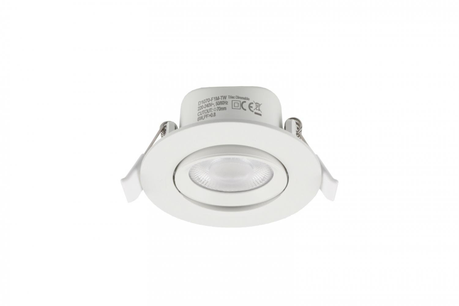 IMPR 565459 Deko-Light vestavné bodové svítidlo - Surtur Tilt 68, 6 W, DTW, 1800-2700 K, bílá - LIGHT IMPRESSIONS