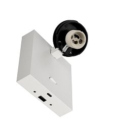 Obrázek pro produkt Deko-Light svítidlo na čtení Can Tilt hranatá základna s USB, 1x 7,5 W GU10, bílá - DEKOLIGHT